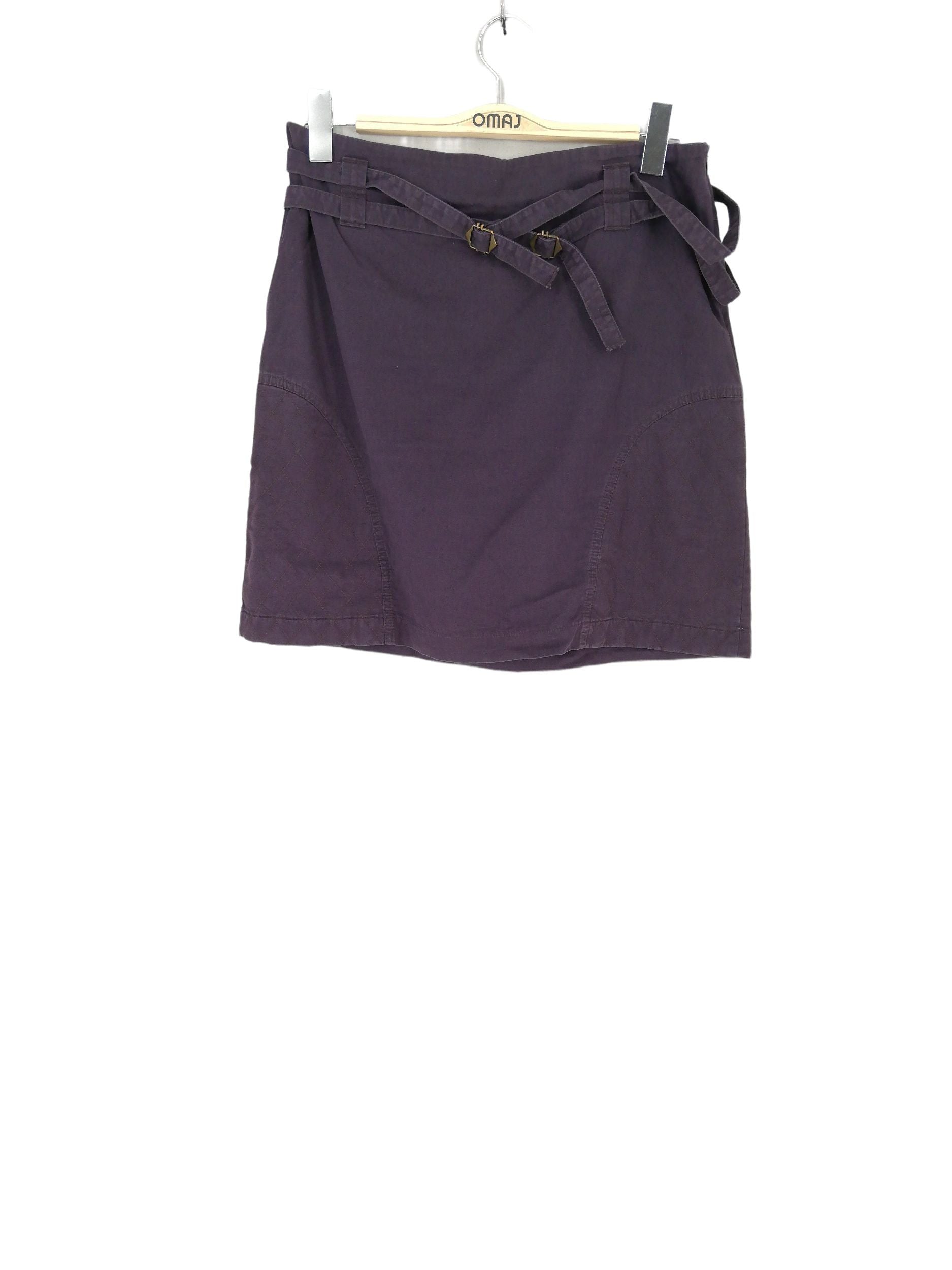 Jupe femme fashion VANESSA couleur violet ceinture noire