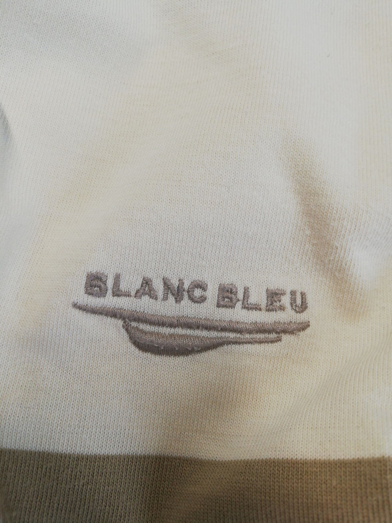 Polo Blanc bleu